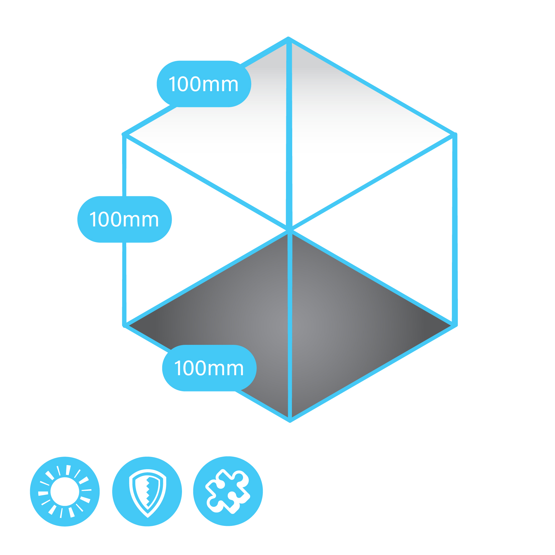 Display Cases (100 x 100 x 100mm) Clear