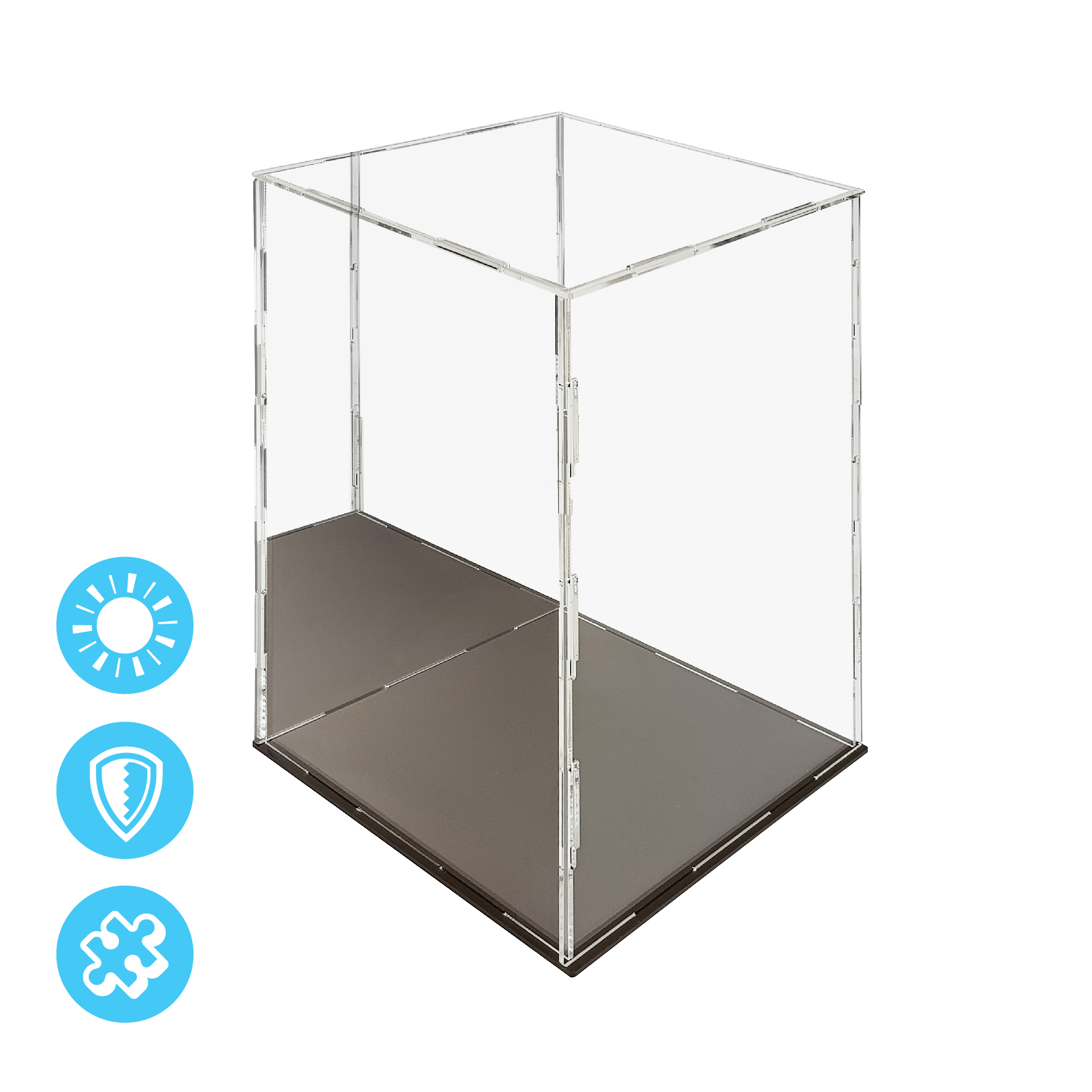 Display Cases (150 x 150 x 250mm) Mirrored